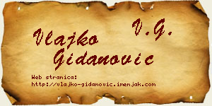 Vlajko Gidanović vizit kartica